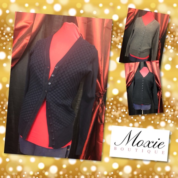 Button-up textured cardigan (NAVY) - Picture 1 of 2